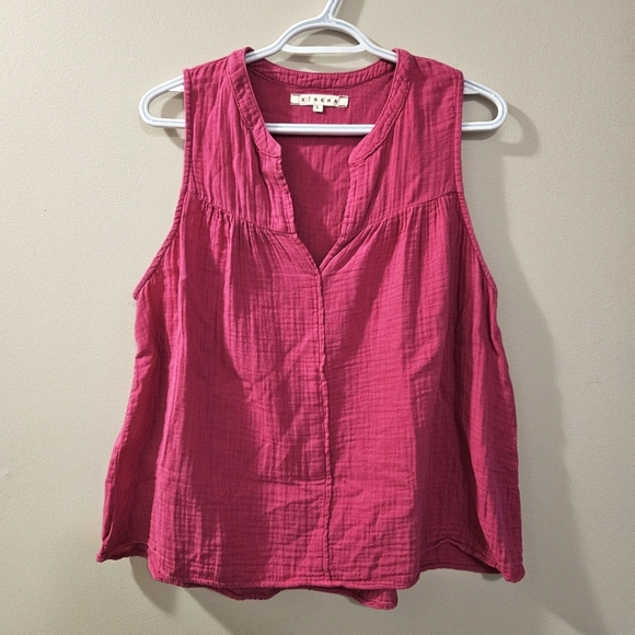 Xirena - Carrie Top in Lipstick Pink - Size L - Picture 3 of 7